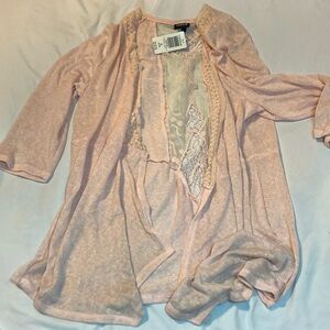 torrid pink lace trim cardigan women’s 2x 18-20 nwt